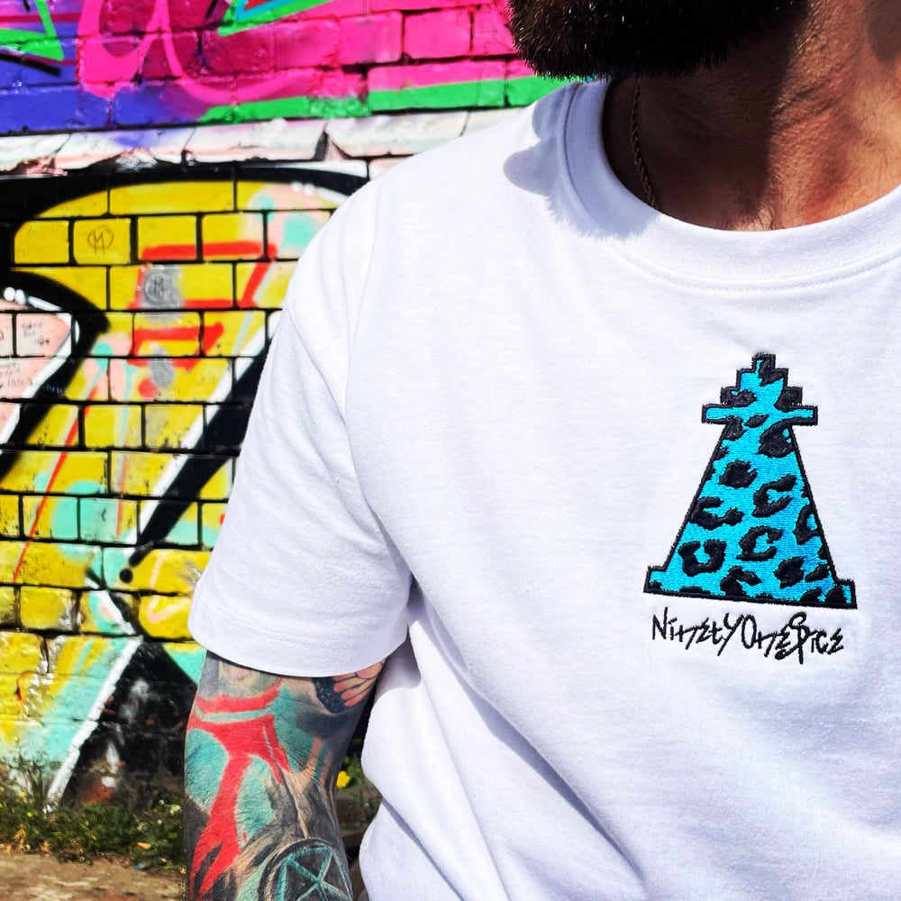 Image of Aqua Leopard Lighthouse Tee