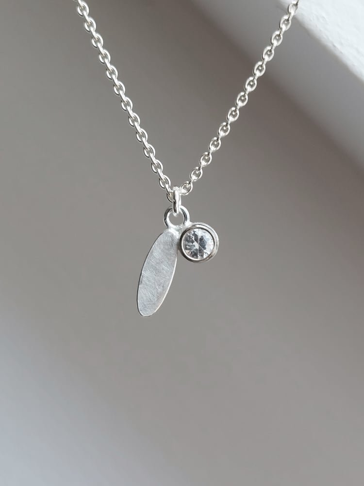 Image of White Sapphire Icarus Pendant 