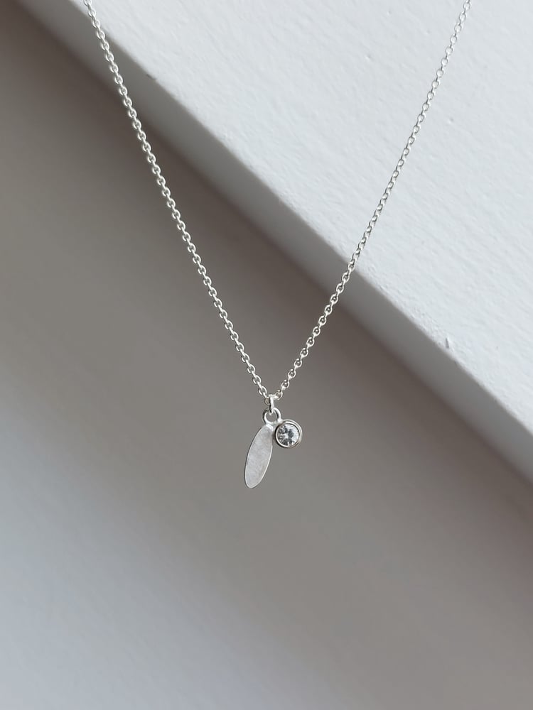 Image of White Sapphire Icarus Pendant 