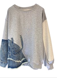Image 3 of Luxe Denim Sweatshirt 