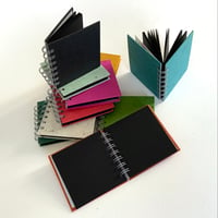 Image 1 of Small square spiral bound sketchbook (black pages)
