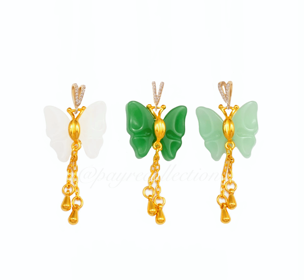 Image of BUTTERFLY BEADED NECKLACE