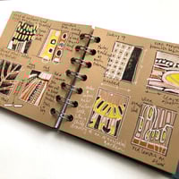 Image 1 of Small square spiral bound sketchbook (brown pages)