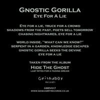 Image 3 of Gnostic Gorilla - Eye For A Lie Clear Square 7"