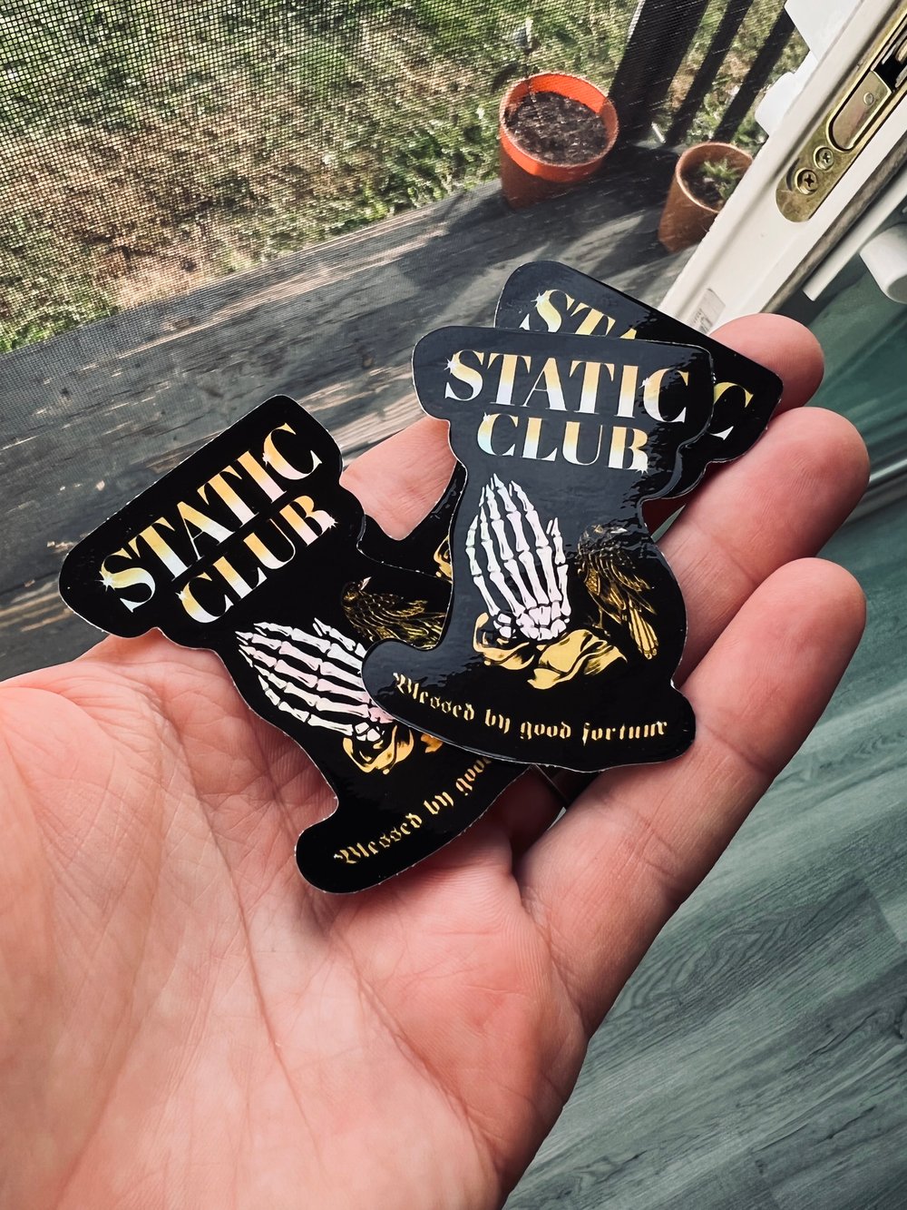 Gold Crow Sticker