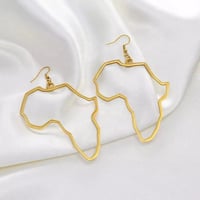 Image 1 of Map of Africa Earrings 