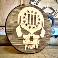 Image 1 of III - 3%er Skull - Wall Hanging