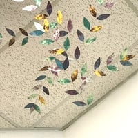 Image 2 of **SPECIAL** Gold-Purple-Emerald OOAK Dappled Leaf Mobile