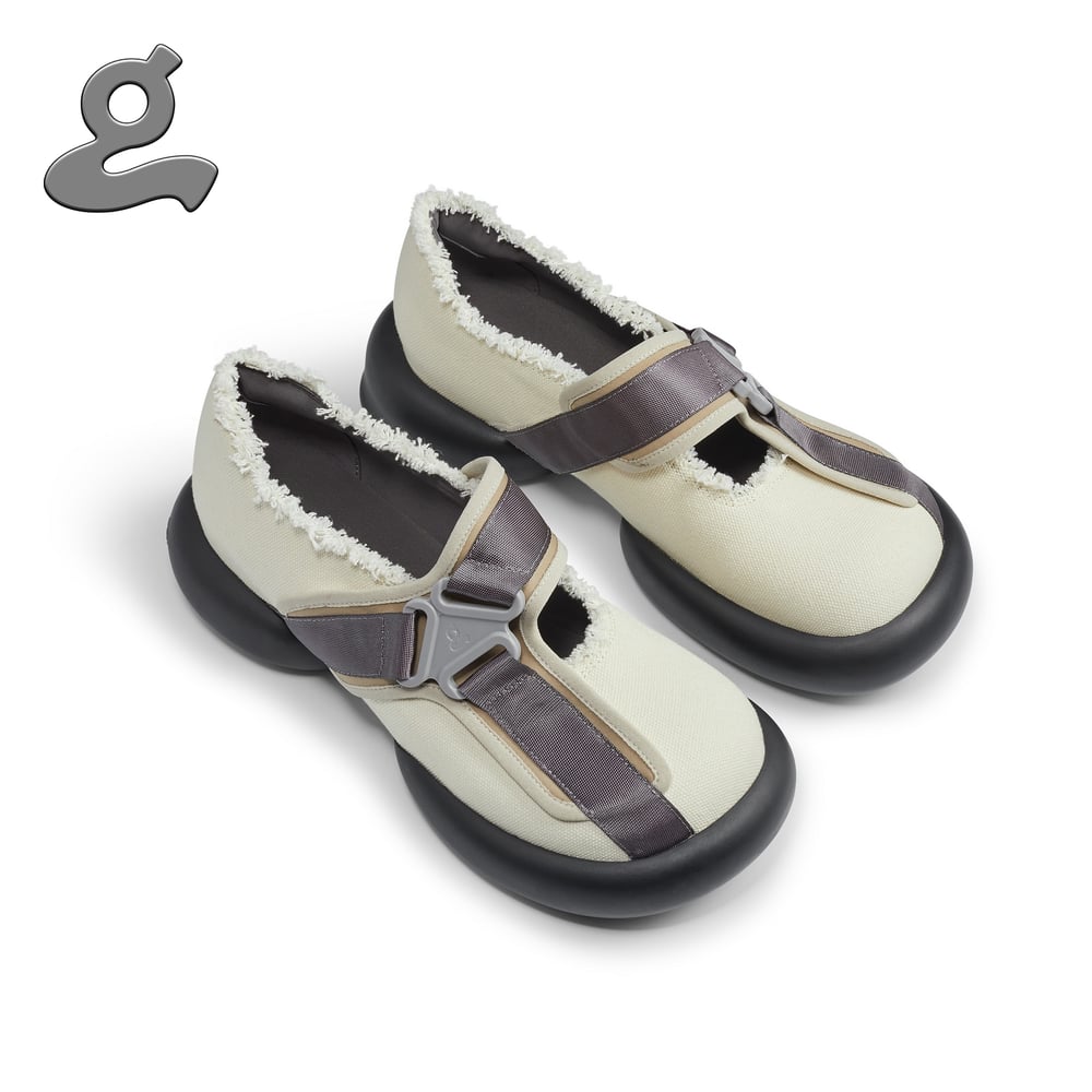 Image of Cream Safety Buckle Mary Jane shoes