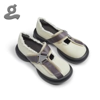 Image 1 of Cream Safety Buckle Mary Jane shoes