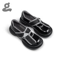 Image 1 of Black Safety Buckle Mary Jane shoes