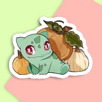 Image 2 of Pumpkin Bulbasaur Sticker