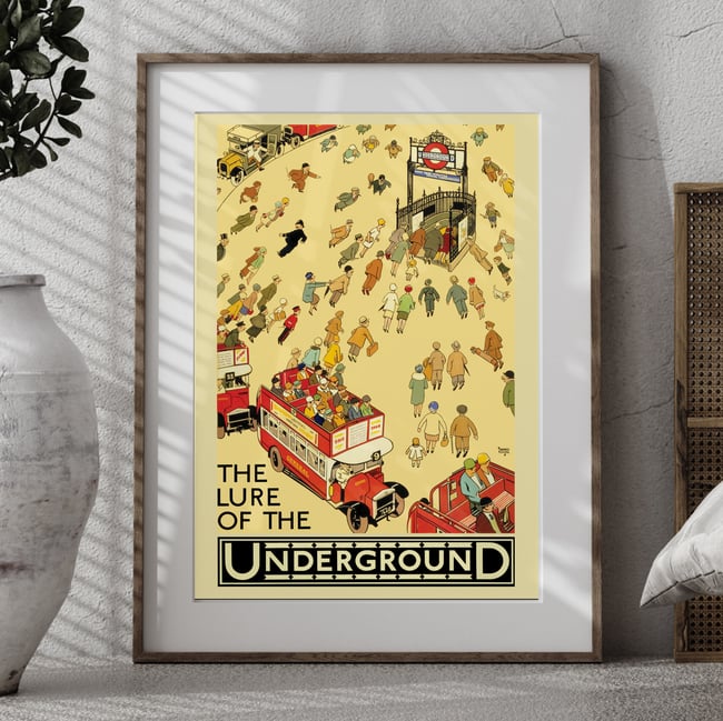 The lure of the Underground | Alfred Leete | 1927 | Subway | Wall Art Print | Vintage Travel Poster