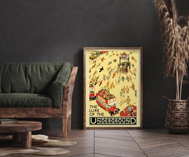The lure of the Underground | Alfred Leete | 1927 | Subway | Wall Art Print | Vintage Travel Poster