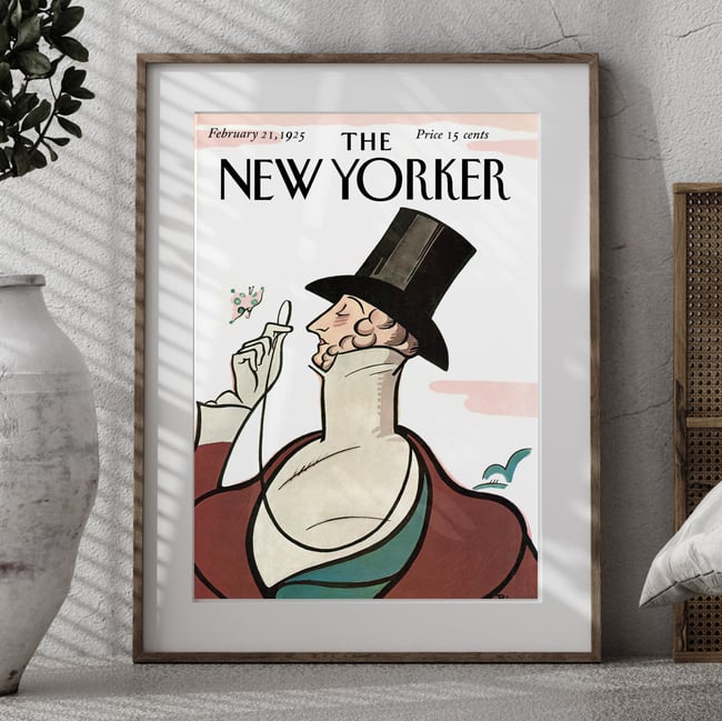 The New Yorker February 21st, 1925 | Rea Irvin | Magazine Cover | Wall Art Print | Home Decor
