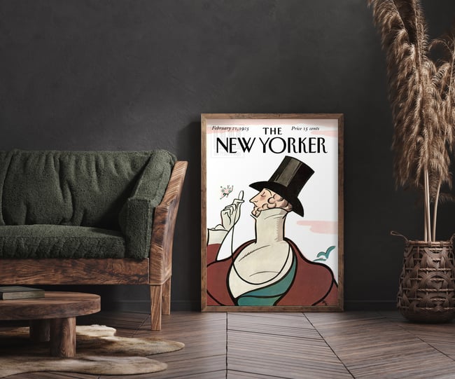 The New Yorker February 21st, 1925 | Rea Irvin | Magazine Cover | Wall Art Print | Home Decor