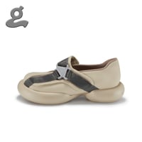 Image 3 of Khaki Safety Buckle Mary Jane shoes