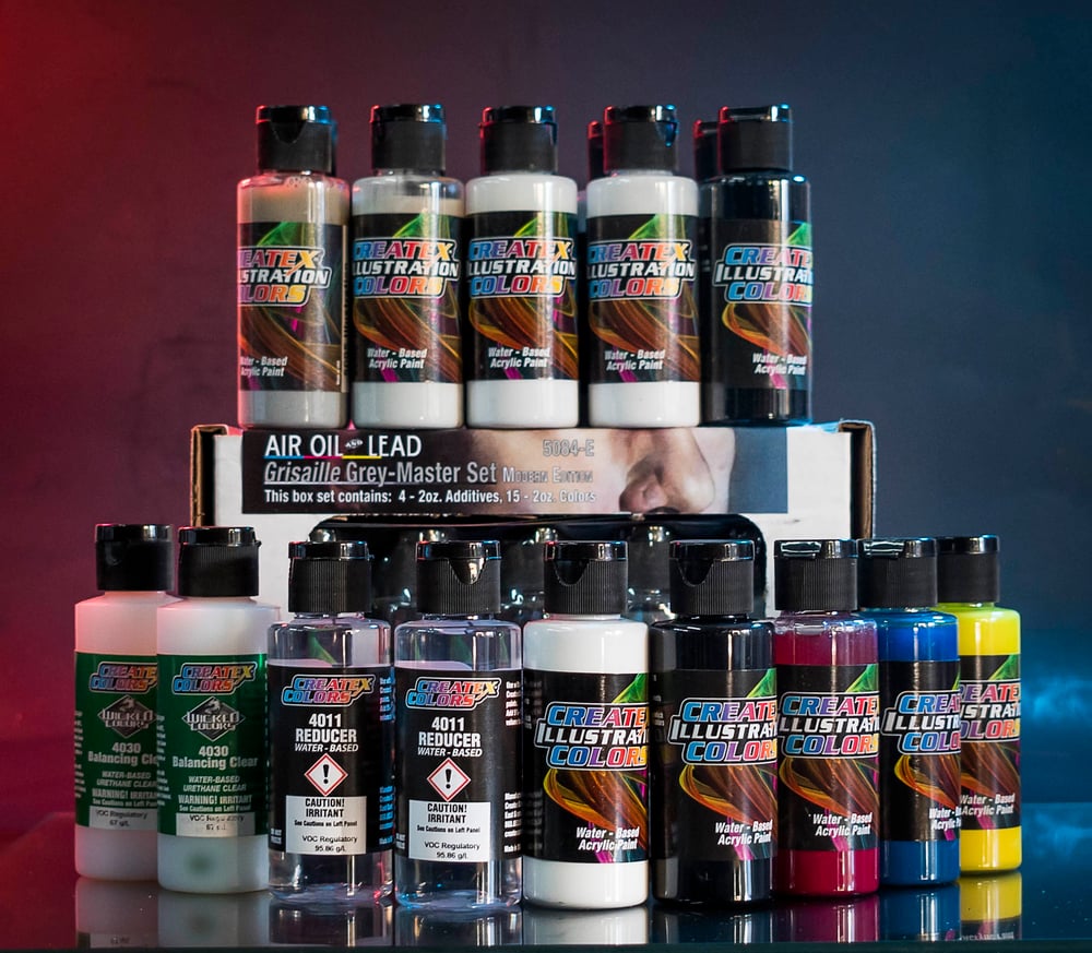 AIR OIL AND LEAD - STEVE GIBSON GREY MASTER AIRBRUSH SET