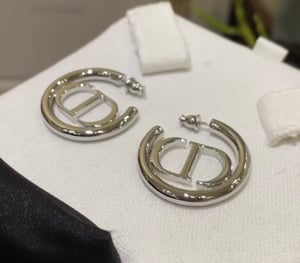 Image of Dior 30 Montaigne Sterling Silver Earrings 