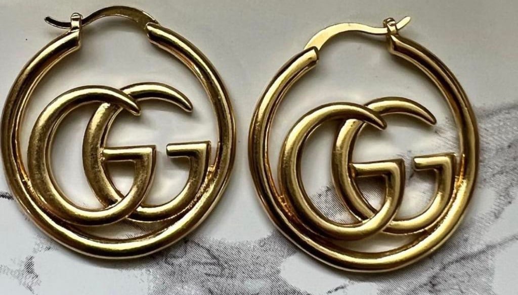 Image of (THIS ITEM JUST SOLD) Authentic GG Running Gold Hoops