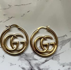 Image of (THIS ITEM JUST SOLD) Authentic GG Running Gold Hoops