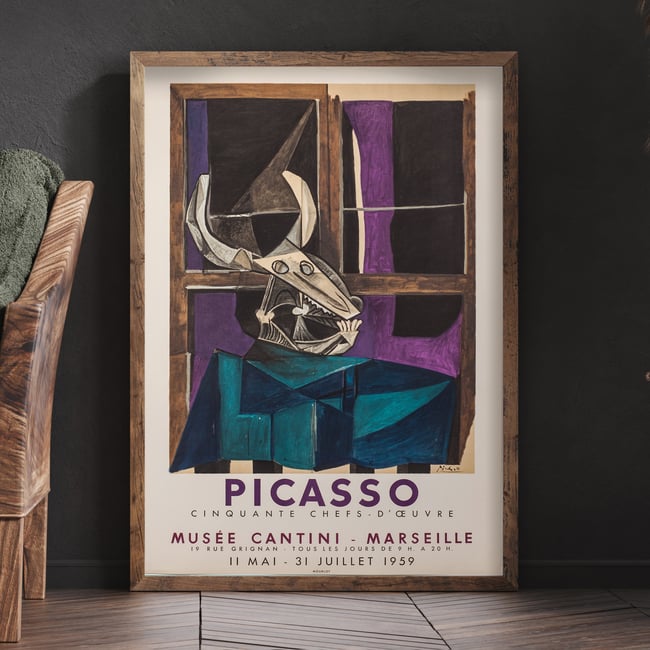 Pablo Picasso | Musee Cantini | 1959 | Exhibition Poster | Wall Art Print | Home Decor