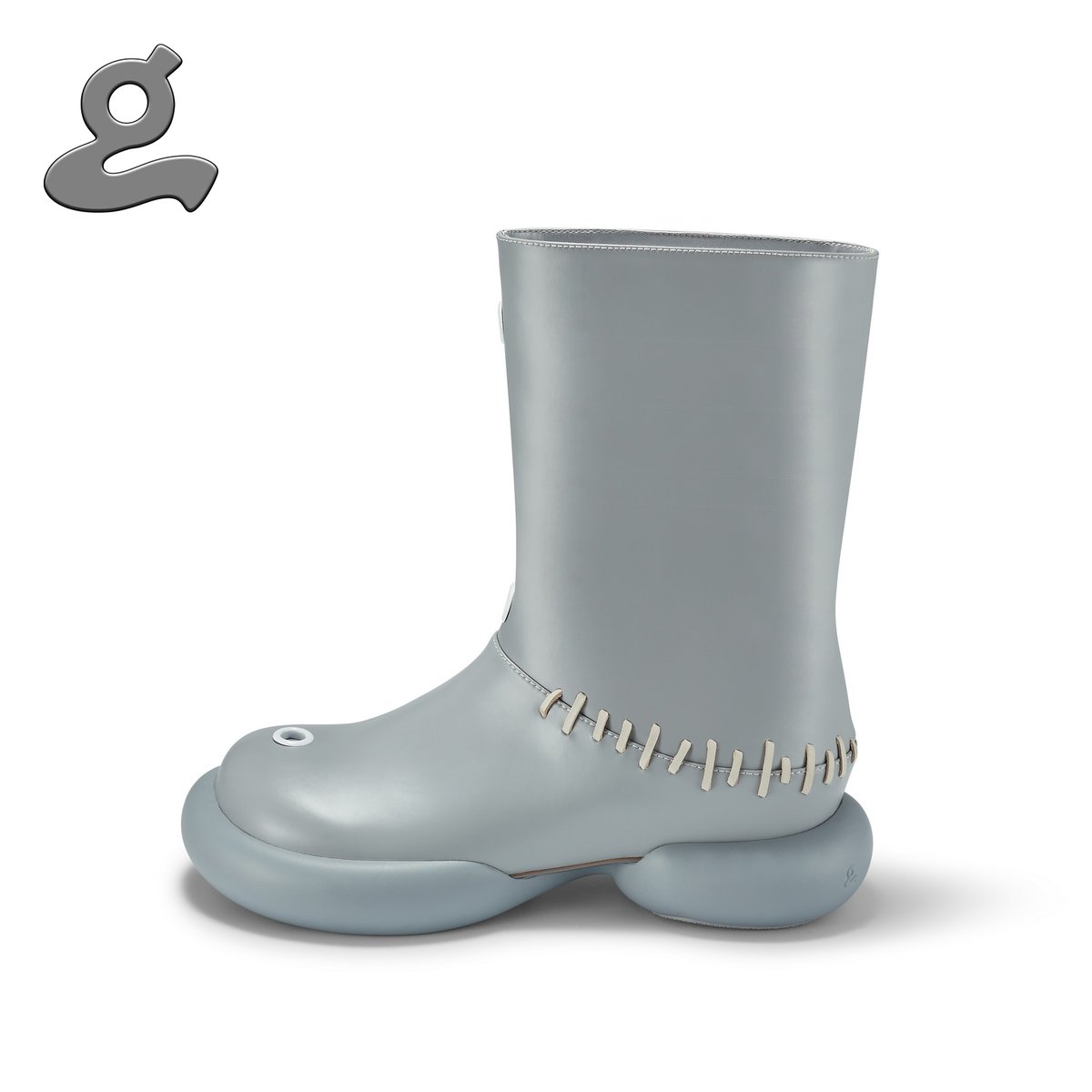 Image of Grey Detachable Bow Boots