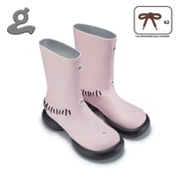 Image 1 of Pink Detachable Bow Boots