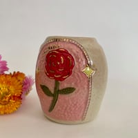 Image 3 of Bud Vase - Enchanted Rose - Red