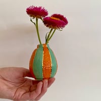 Image 2 of Bud Vase - Orange and Green