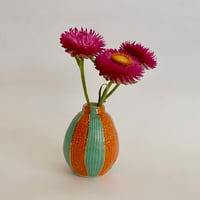 Image 1 of Bud Vase - Orange and Green
