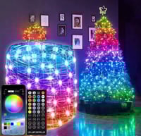 Bluetooth LED Christmas lights. 