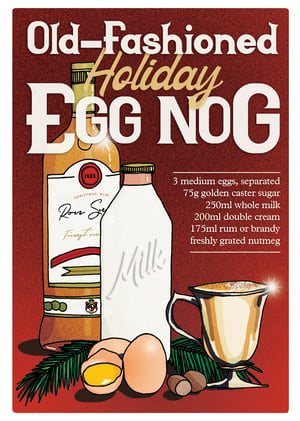 Egg Nog Christmas Cards