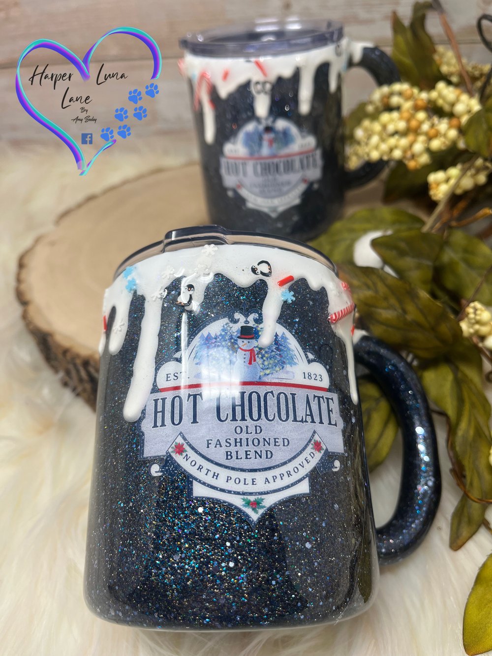 Image of 12oz Blue Snowman Hot Chocoloate Mug