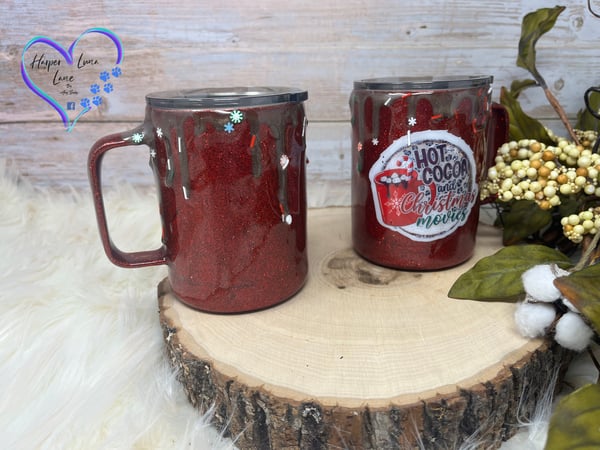 Image of 10oz Red Christmas Movies Hot Chocolate Mugs