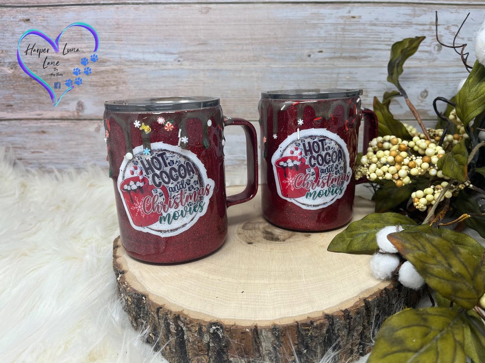 Image of 10oz Red Christmas Movies Hot Chocolate Mugs
