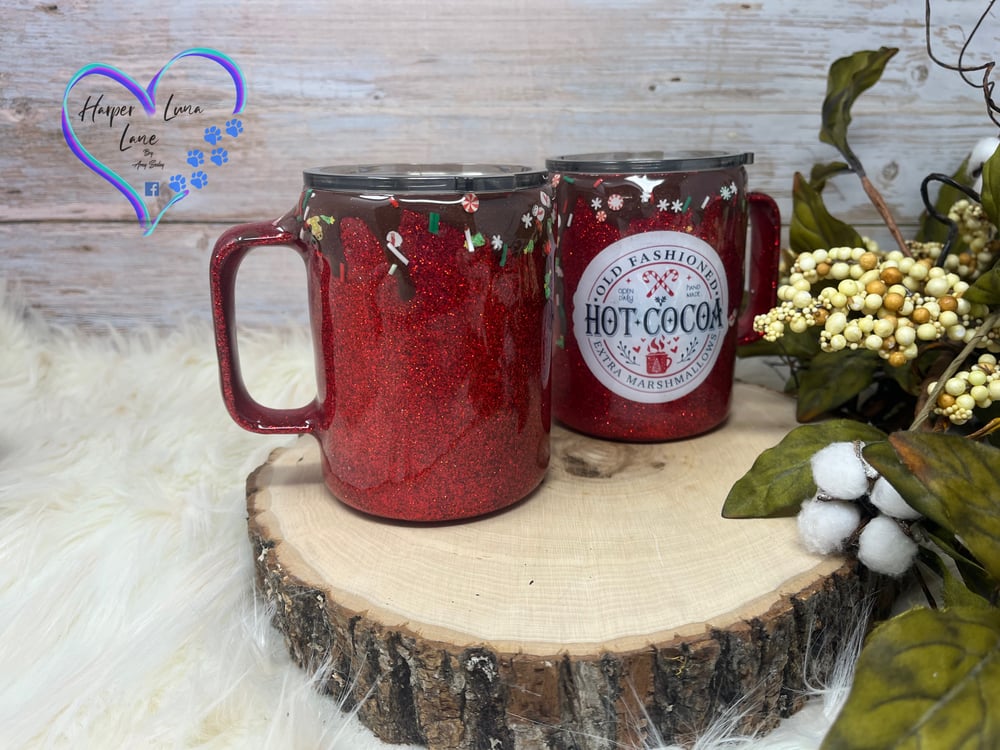 Image of 10oz Red Hot Chocolate Mugs