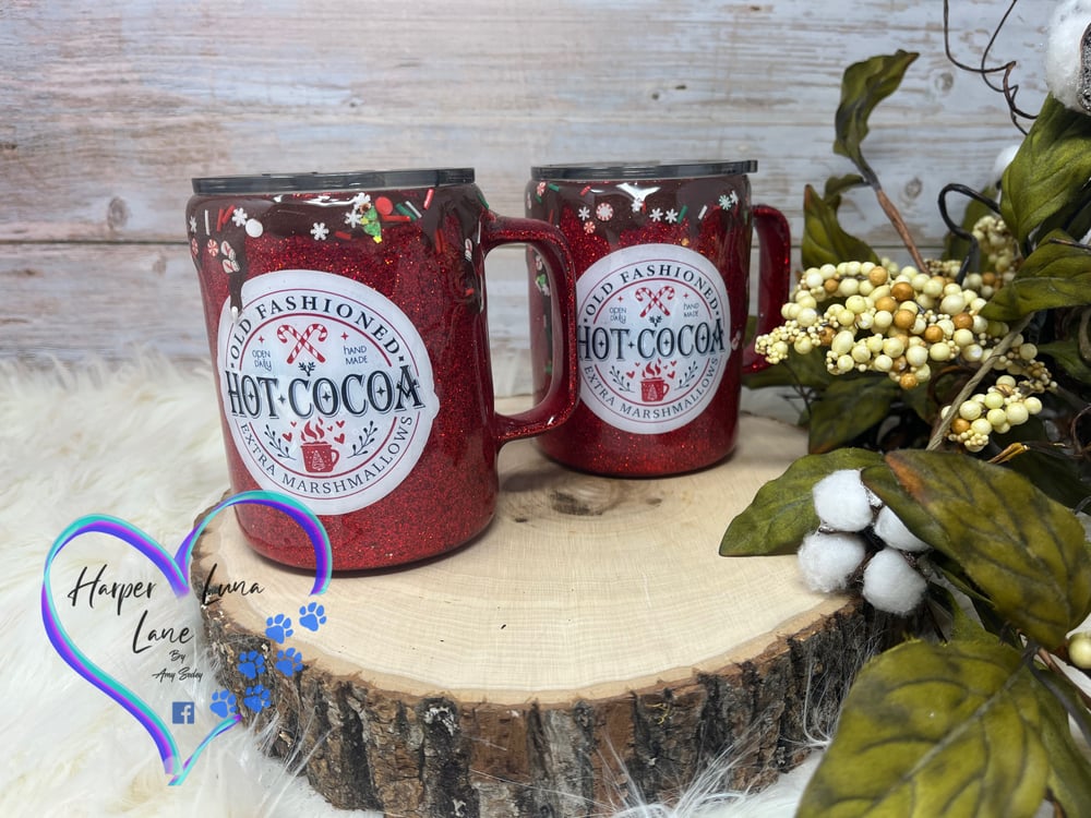 Image of 10oz Red Hot Chocolate Mugs