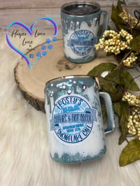 Image 2 of 10oz Blue Frosty Hot Chocolate Mugs