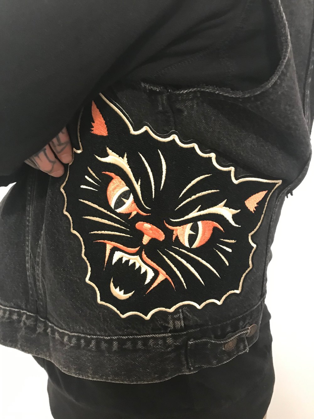 Black Cats Chenille Backpatch