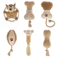 The Bark Pack – 6-Pack of Hemp Squeaky Toys – For Dogs Who Need Drama