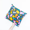 HABOO Terrazzo Print Black Cushion - Designed and created by HABOO.ie