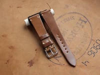 Image 1 of Bourbon Horween Shell Cordovan watch band - simple stitching