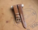 Bourbon Horween Shell Cordovan watch band - simple stitching