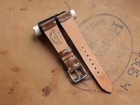 Image 3 of Bourbon Horween Shell Cordovan watch band - simple stitching
