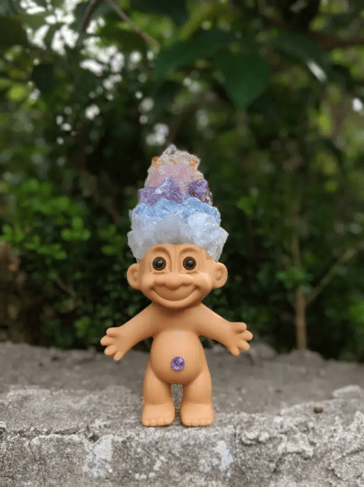 MADE TO ORDER: Rainbow Crystal Troll Adult 6"