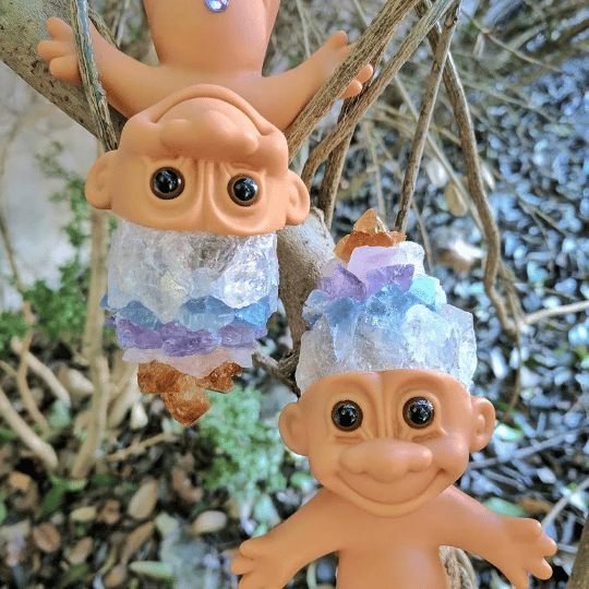 MADE TO ORDER: Rainbow Crystal Troll Adult 6"