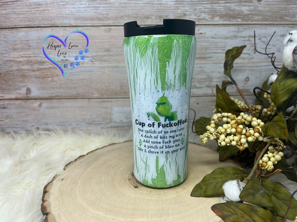 Image of 16oz Grinch Coffee Travel Mug