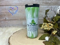 Image 1 of 16oz Grinch Coffee Travel Mug