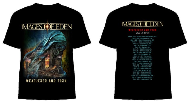 "Weathered And Torn" 2022 US Tour Shirt (Med - 3XL)